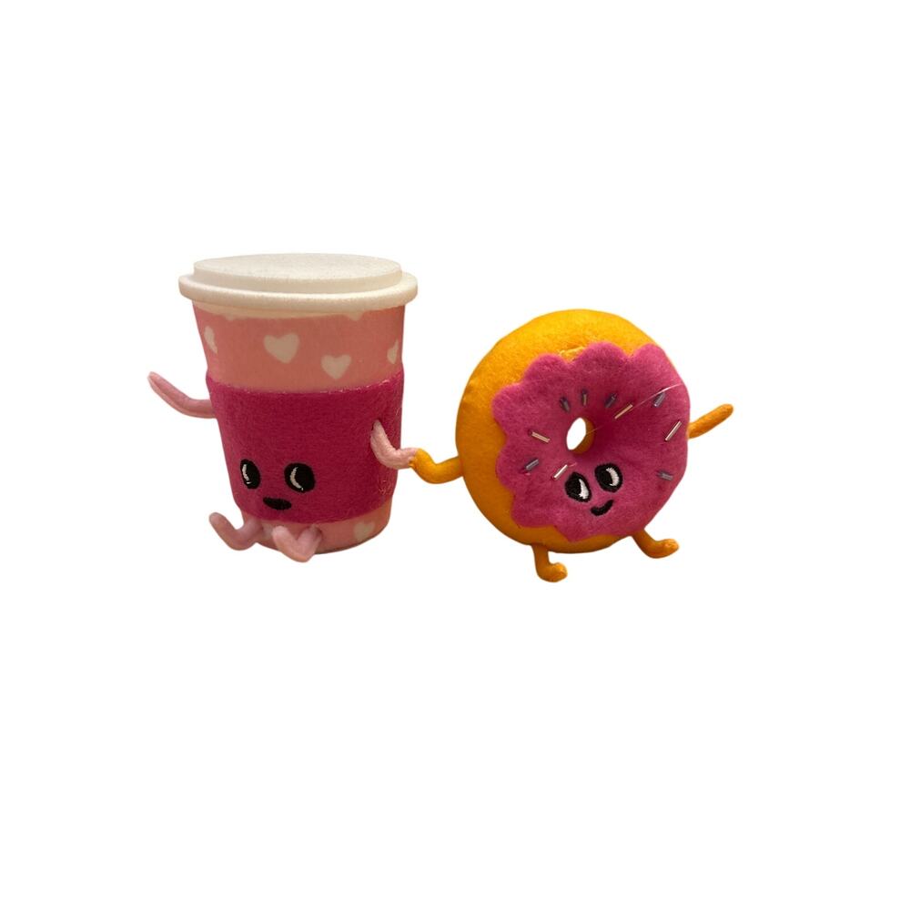 New Spritz coffee & doughnut felt decor pink orange white teachers Policewoman